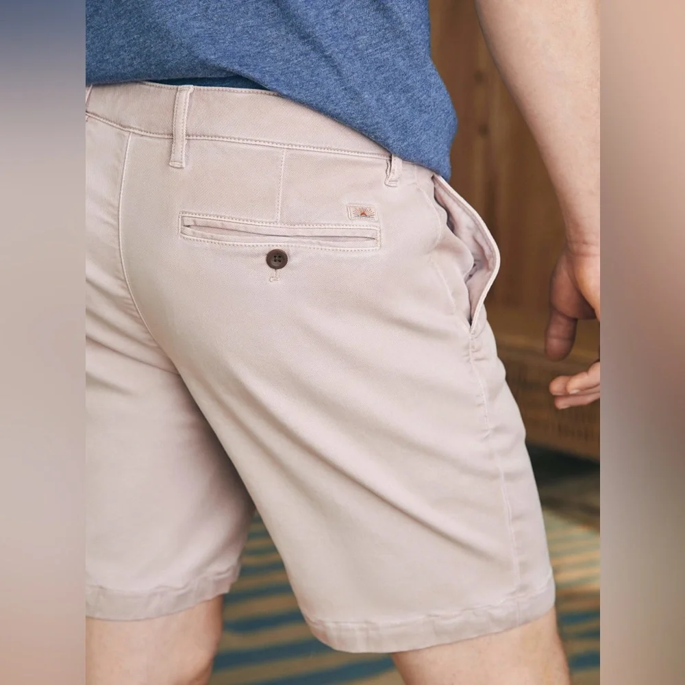 Faherty Coastline Premium Chino Shorts Tailored Pink 6” Inseam Men’s 36